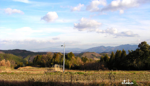 のどかな田舎の山間