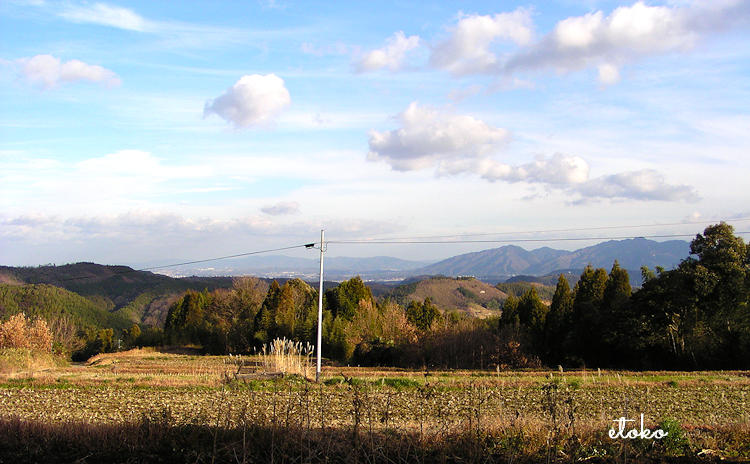 のどかな田舎の山間